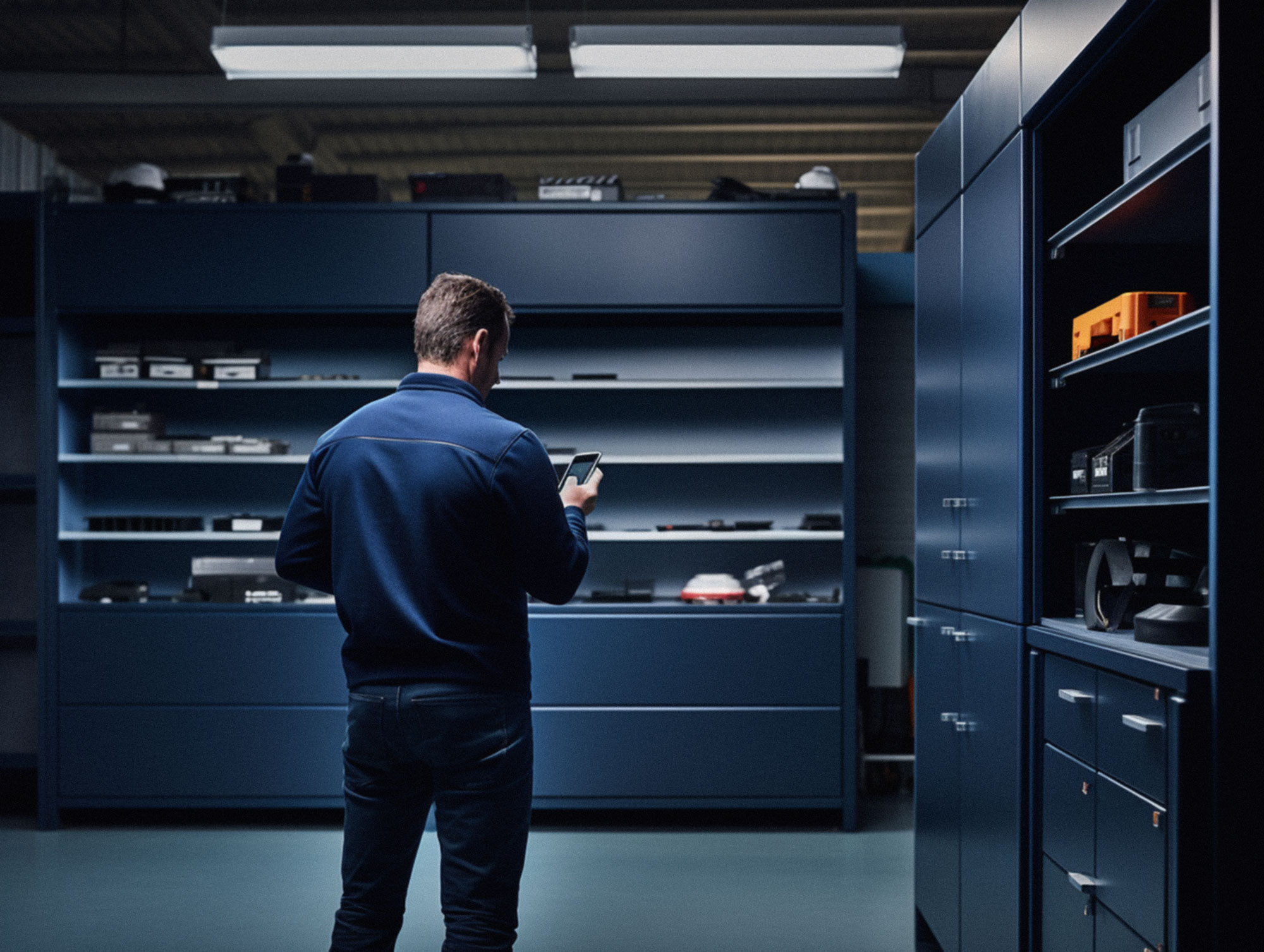 KIT Man checking inventory